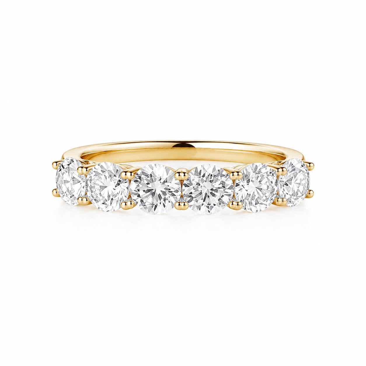 Round cut lab grown diamond eternity ring 01