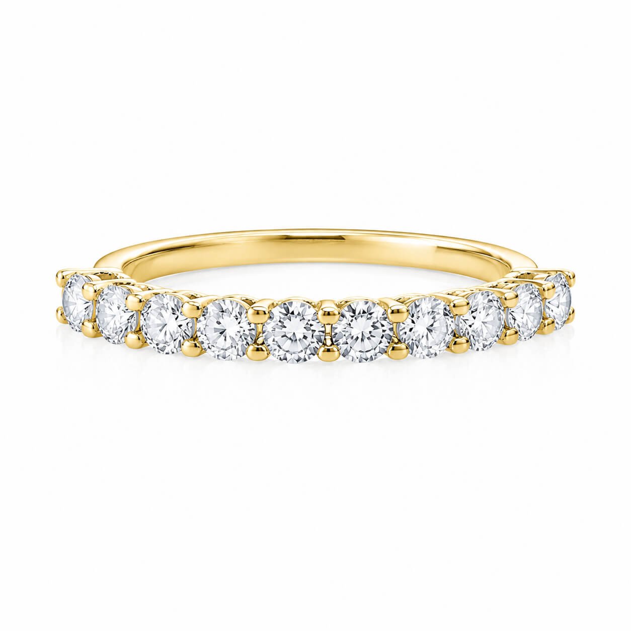 Round cut lab grown diamond eternity ring 03