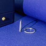 Round cut lab grown diamond huggie hoop earrings