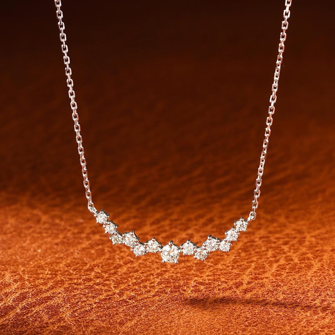 Smiling star lab grown diamond pendant necklace Smiling star lab grown diamond pendant necklace
