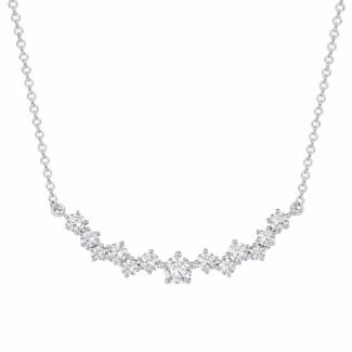 Smiling star lab grown diamond pendant necklace