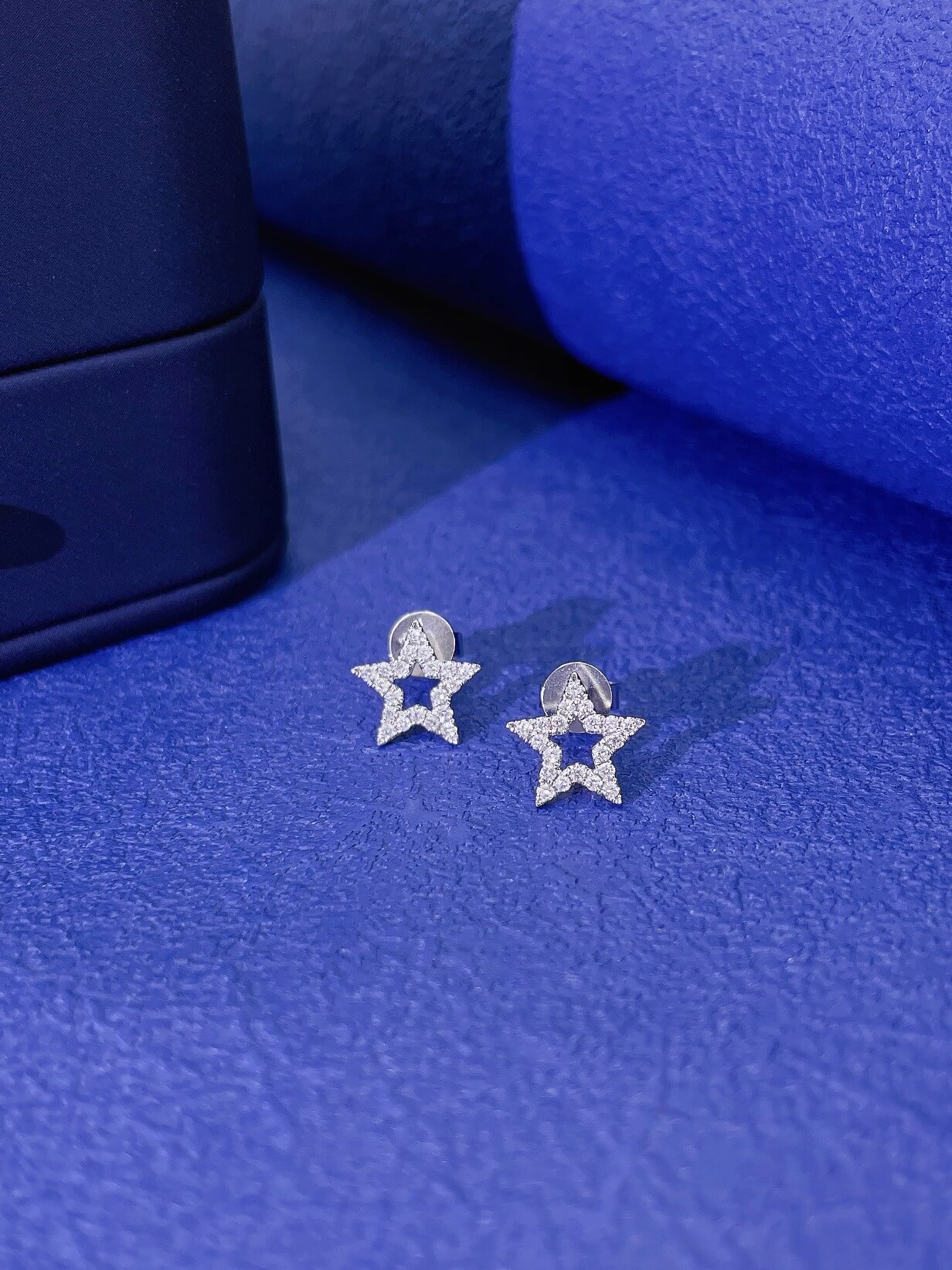 Star shaped lab grown diamond earrings stud Star shaped lab grown diamond earrings stud