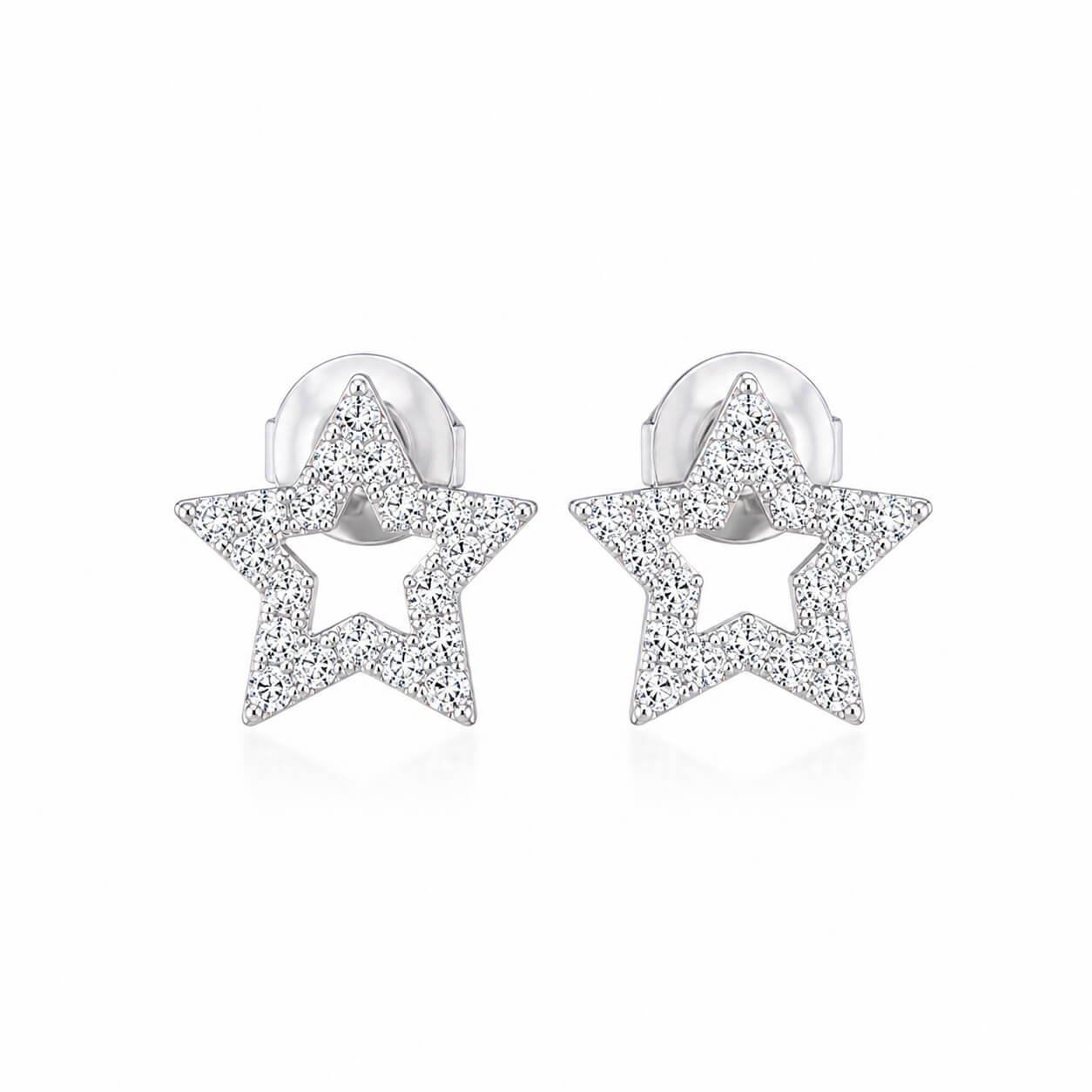 Star shaped lab grown diamond earrings stud Star shaped lab grown diamond earrings stud