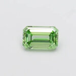 1.01ct emerald cut fancy vivid green lab grown diamond