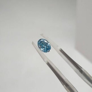 1.01ct oval cut fancy intense blue lab grown diamond
