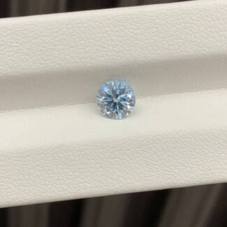 1.01ct round cut fancy vivid blue lab grown diamond