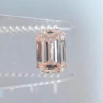 1.05ct emerald cut fancy pink lab grown diamond