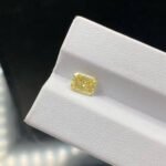 1.05ct radiant cut fancy yellow lab grown diamond