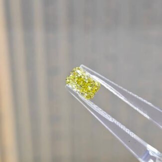 1.06ct radiant cut fancy intense yellow lab grown diamond