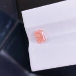 1.07ct radiant cut fancy vivid pink lab grown diamond