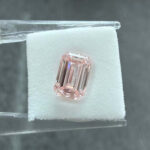 1.09ct emerald cut fancy vivid pink lab grown diamond