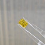 1.13ct radiant cut fancy vivid yellow lab grown diamond