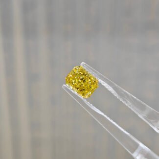 1.13ct radiant cut fancy vivid yellow lab grown diamond