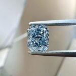 1.16ct radiant cut fancy blue lab grown diamond