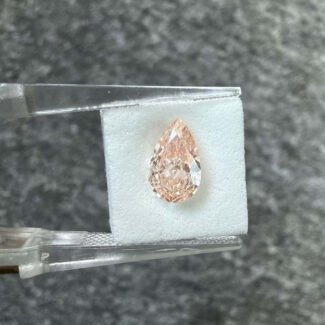 1.21ct pear cut fancy intense pink lab grown diamond