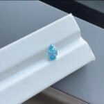 1.33ct pear cut fancy intense blue lab grown diamond