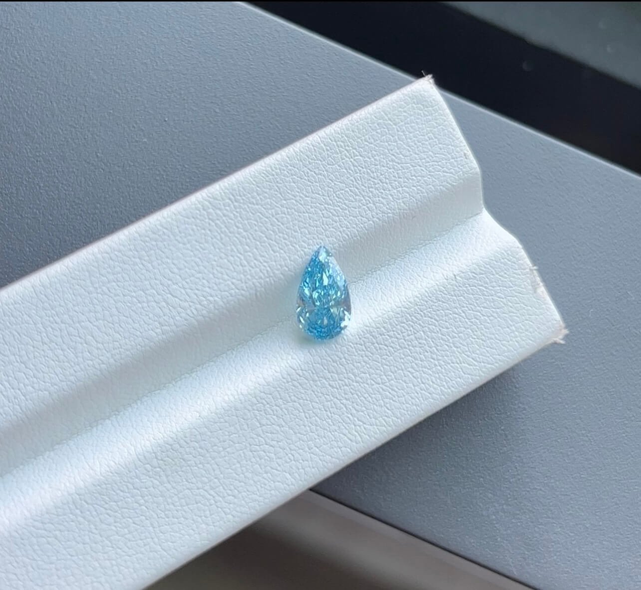 1.33ct pear cut fancy intense blue lab grown diamond 1.33ct pear cut fancy intense blue lab grown diamond