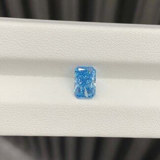 1.50ct radiant cut fancy vivid blue lab grown diamond