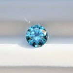 1.50ct round cut fancy vivid blue lab grown diamond