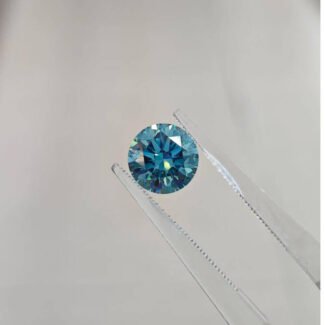 1.51ct round cut fancy intense blue lab grown diamond