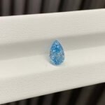 1.51ct pear cut fancy vivid blue lab grown diamond