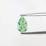 1.51ct pear cut fancy vivid green lab grown diamond