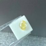 1.52ct oval cut fancy intense yellow lab grown diamond
