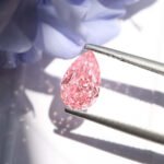 1.52ct pear cut fancy vivid pink lab grown diamond