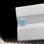 1.53ct radiant cut fancy intense blue lab grown diamond