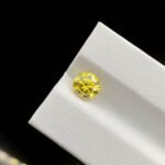 1.54ct round cut fancy intense yellow lab grown diamond