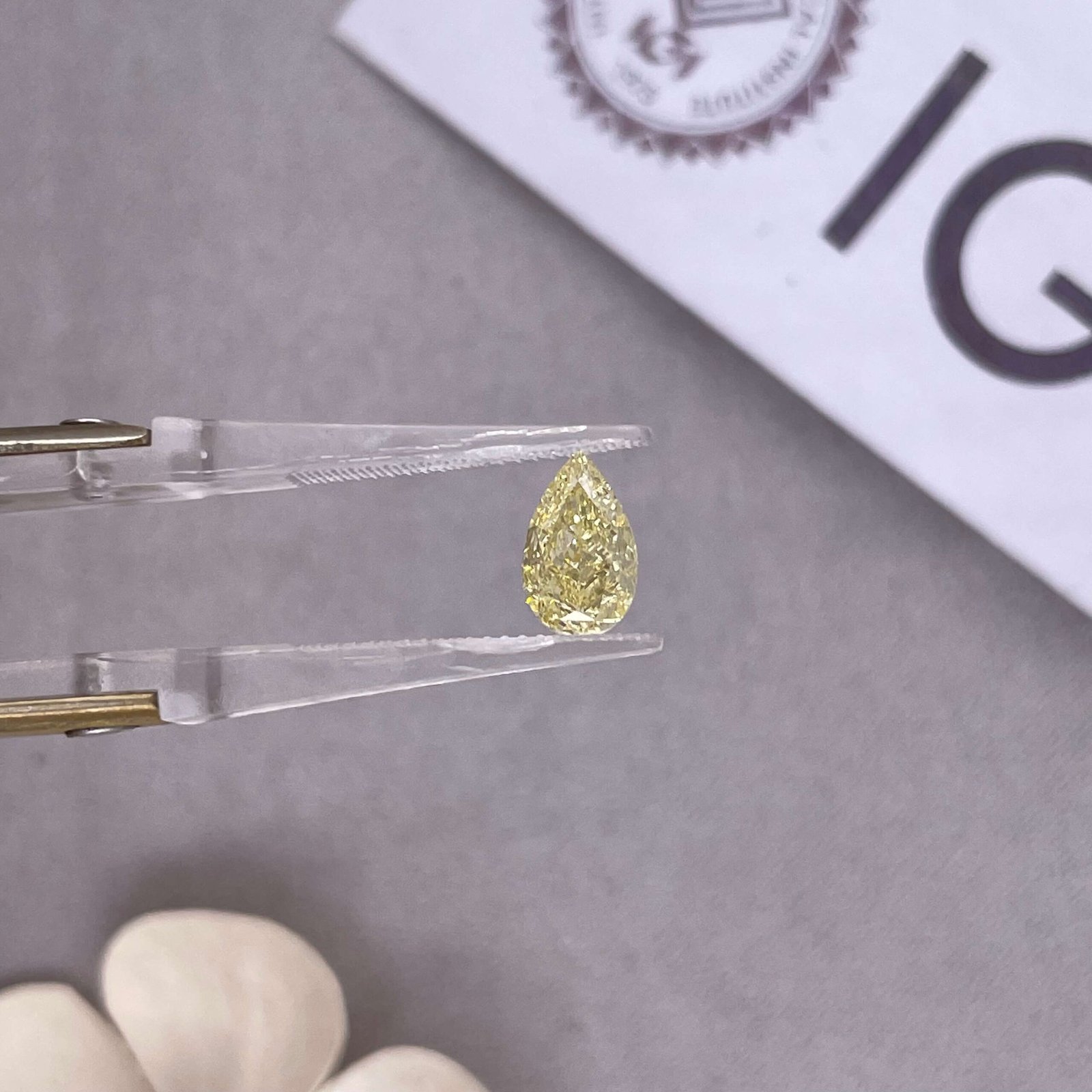 1.55ct pear cut fancy intense yellow lab grown diamond 1.55ct pear cut fancy intense yellow lab grown diamond