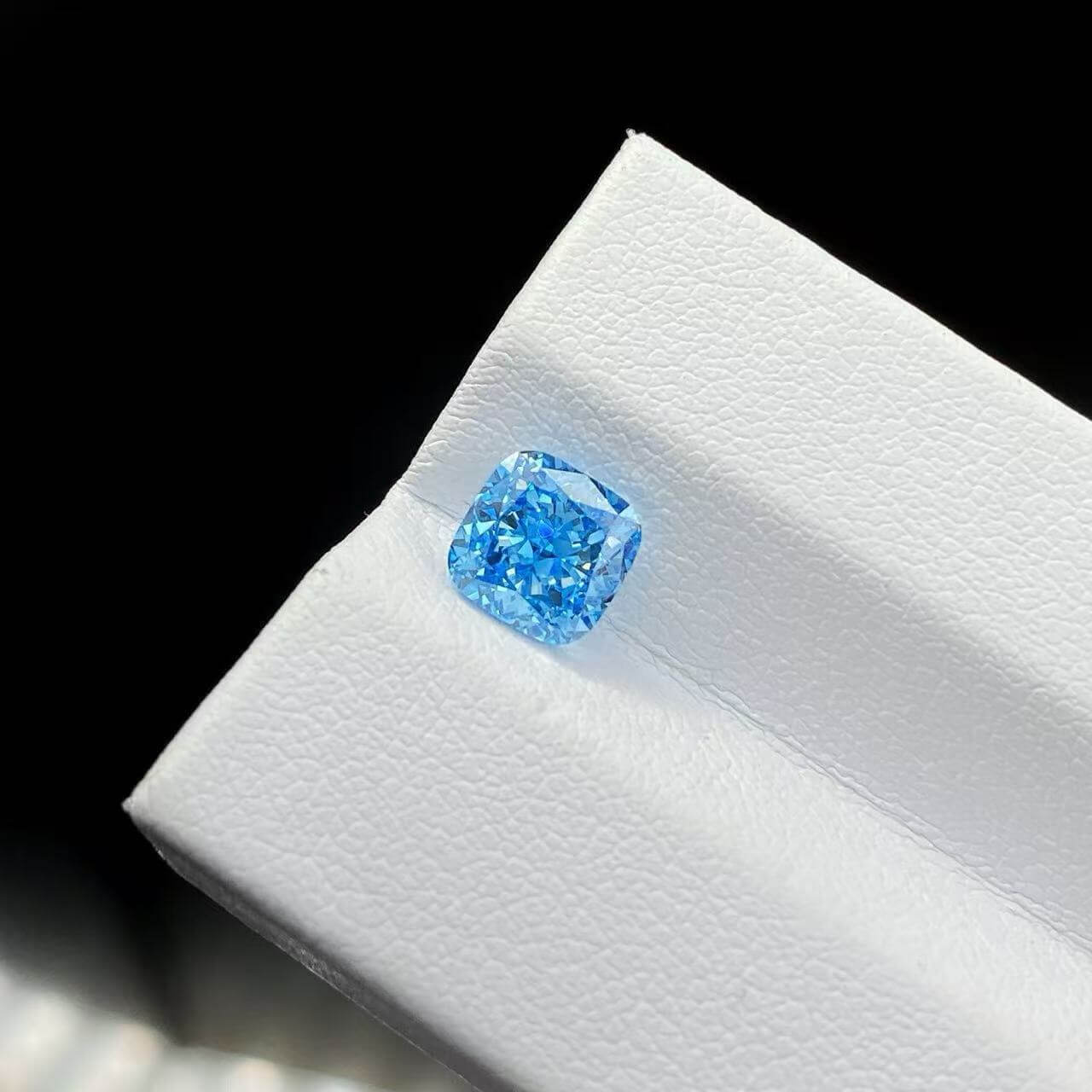 1.56ct cushion cut fancy vivid blue lab grown diamond 1.56ct cushion cut fancy vivid blue lab grown diamond