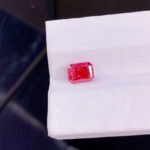 1.56ct radiant cut fancy red lab grown diamond