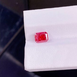 1.56ct radiant cut fancy red lab grown diamond