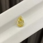 1.67ct pear cut fancy intense yellow lab grown diamond