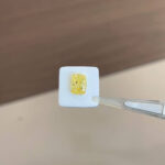 1.68ct cushion cut fancy intense yellow lab grown diamond