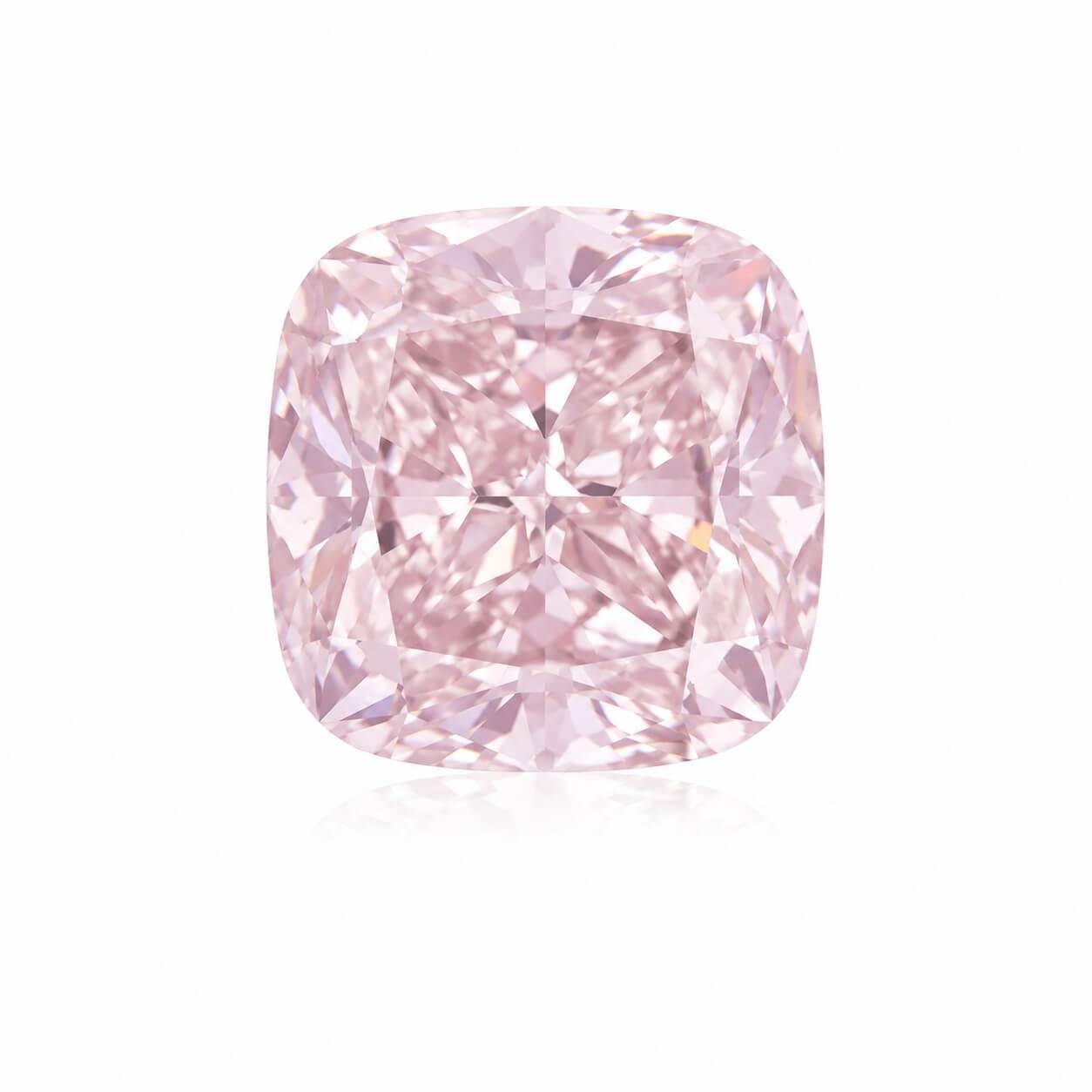 1.68ct cushion cut fancy pink lab grown diamond