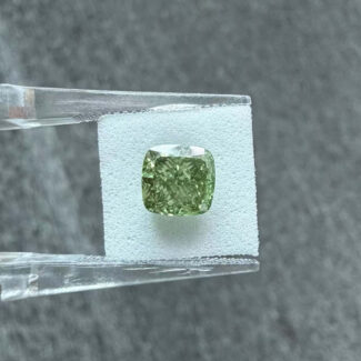 2.00ct cushion cut fancy vivid green lab grown diamond