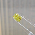 2.01ct cushion cut fancy vivid yellow lab grown diamond