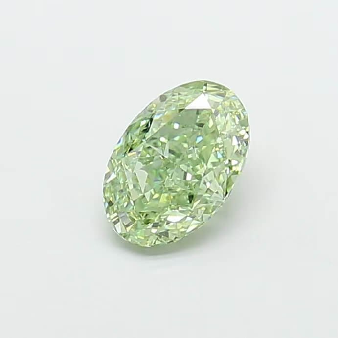 2.01ct oval cut fancy vivid green lab grown diamond