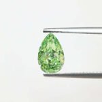 2.01ct pear cut fancy vivid green lab grown diamond