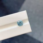 2.01ct round cut fancy vivid blue lab grown diamond