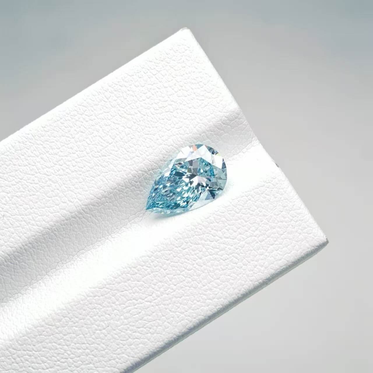 2.02ct pear cut fancy intense blue lab grown diamond 2.02ct pear cut fancy intense blue lab grown diamond