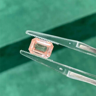 2.03ct emerald cut fancy pink lab grown diamond