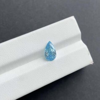2.05ct pear cut fancy vivid blue lab grown diamond