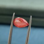 2.05ct pear cut fancy vivid red lab grown diamond