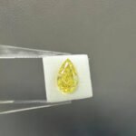 2.07ct pear cut fancy intense yellow lab grown diamond