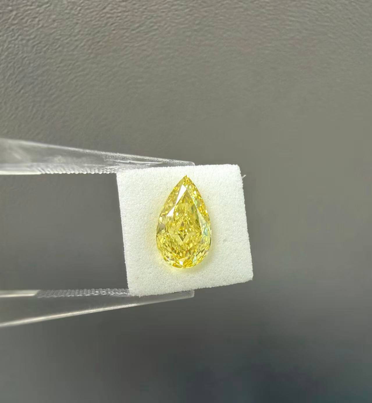 2.07ct pear cut fancy intense yellow lab grown diamond 2.07ct pear cut fancy intense yellow lab grown diamond