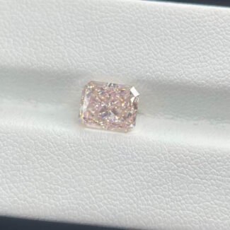 2.09ct radiant cut fancy pink lab grown diamond