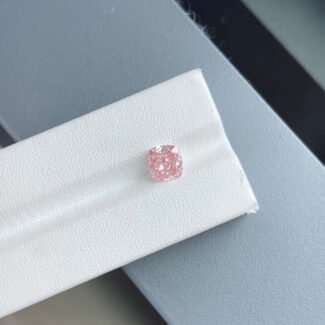 2.10ct cushion cut fancy pink lab grown diamond